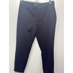 Liverpool Size 30/10 Navy Straight Leg Pants‎ Stretch Flat Front #42